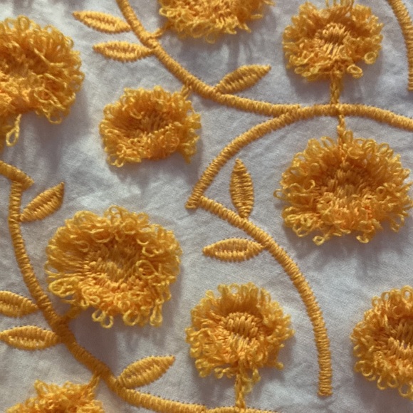 THREE GRACES Embroidered Marigold Mini Dress size 6 - Picture 10 of 15